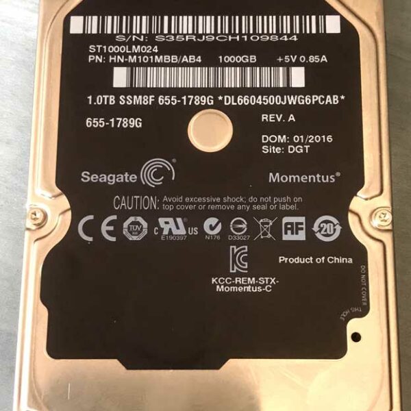 Disque dur Seagate 1TB_ ST1000LM024 HN-M101MBB/AB4 MAC 655-1789G