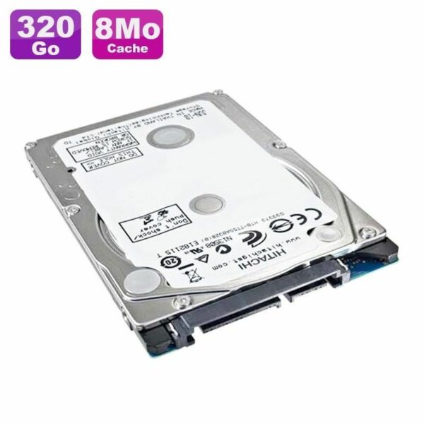 Disque Dur 320Go SATA 2.5" Hitachi HTS543232A7A384 5400RPM 8Mo