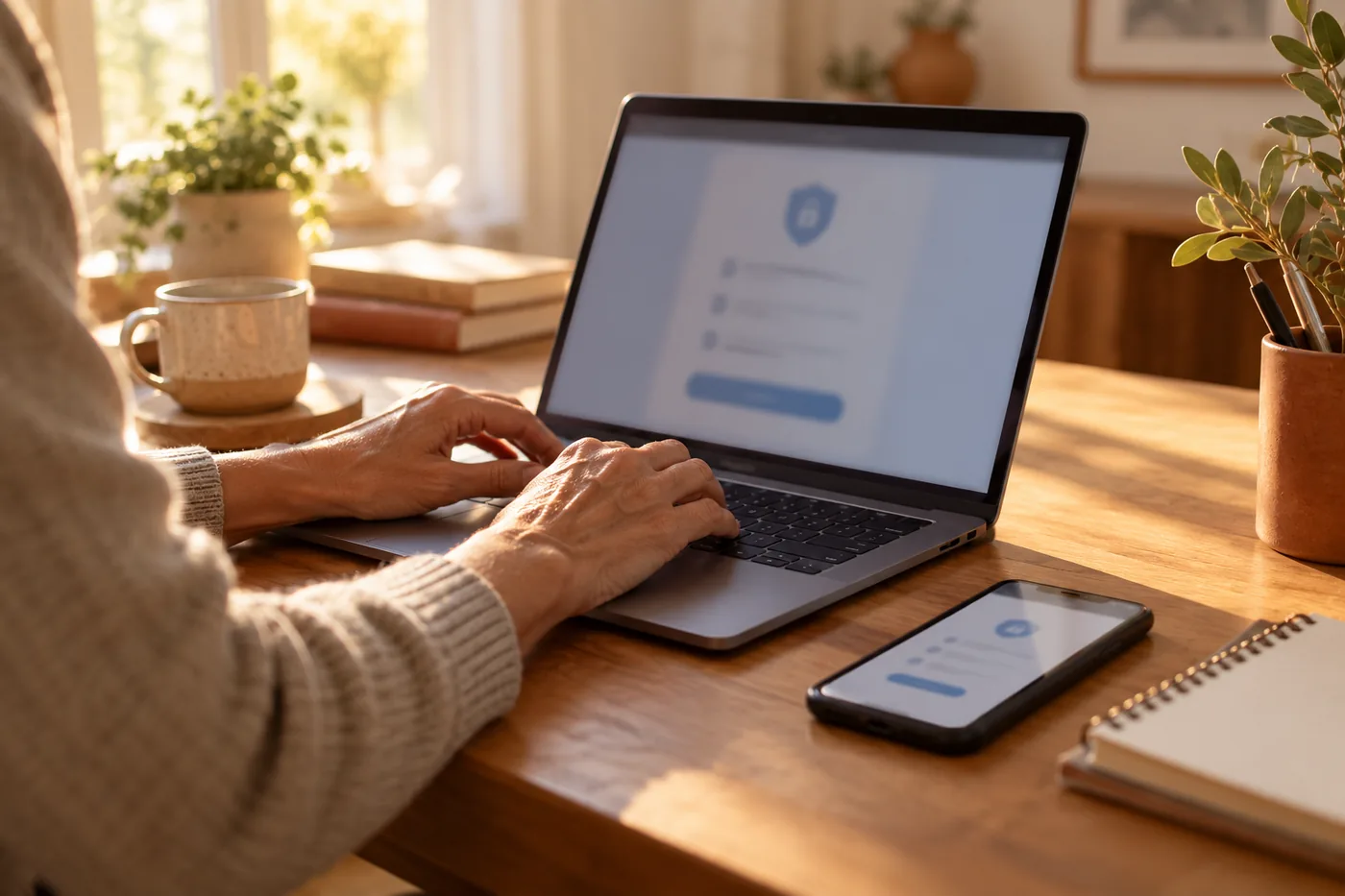 Configuration d’un coffre de mots de passe sur ordinateur et smartphone